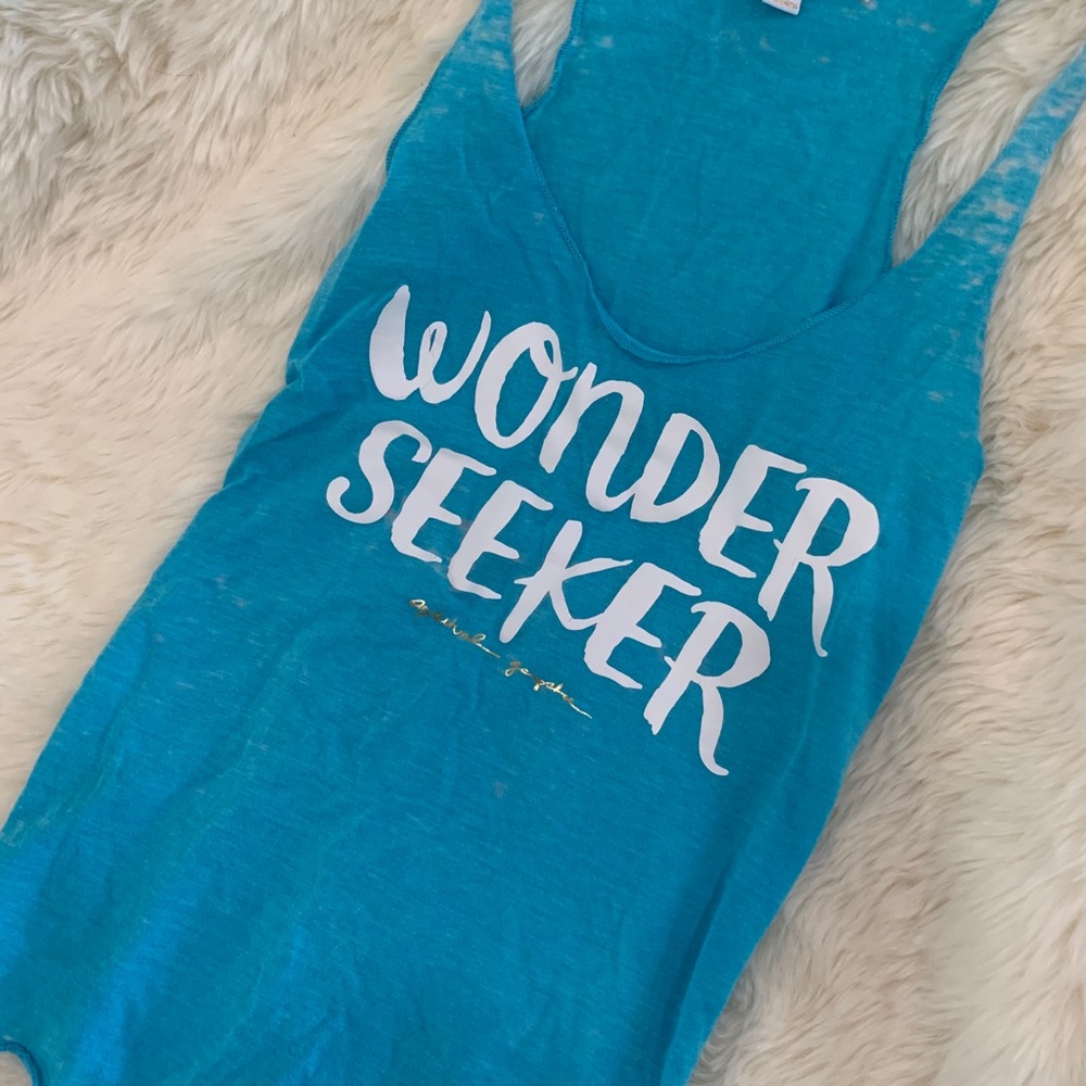 Blue Spiritual Gangster burnout tank sz Small